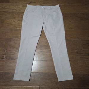 Peter Millar EB66 5 Pocket Chino Pants Men's 40x32 Beige Tan Performance Stretch